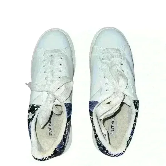 Steve Madden blue snakeskin white sneaker - Picture 2 of 4